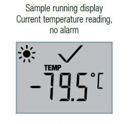 temperature reading display of data logger 